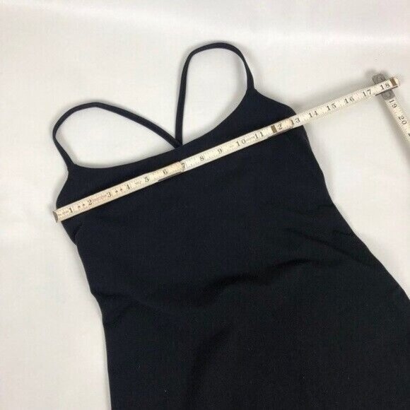 Lululemon Black Tank Strappy Back Workoutout Top Size 6 solid Stretch - Picture 5 of 5
